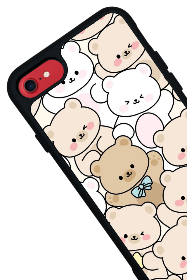 iPhone 8 Uyumlu Ayı Tasarımlı Glossy Premium Kılıf