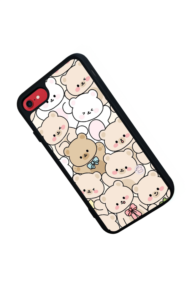 iPhone 8 Uyumlu Ayı Tasarımlı Glossy Premium Kılıf