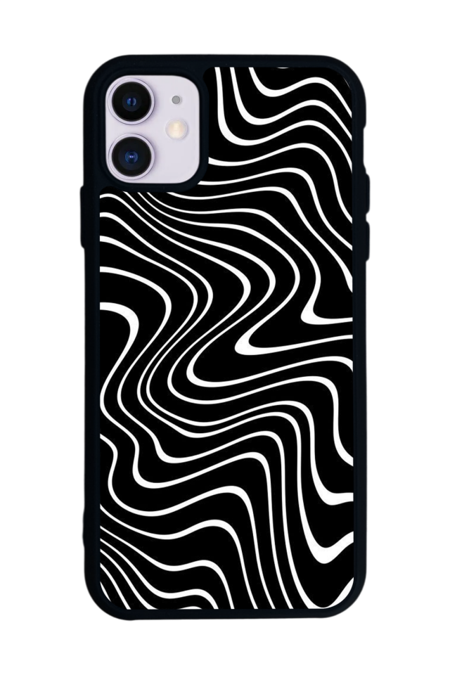 iPhone 11 Uyumlu Çizgi Sanatı Tasarımlı Glossy Premium Kılıf