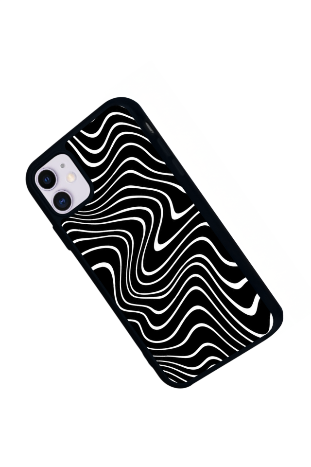 iPhone 11 Uyumlu Çizgi Sanatı Tasarımlı Glossy Premium Kılıf