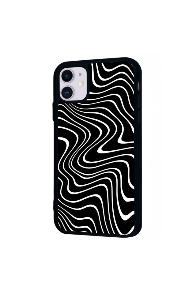 iPhone 11 Uyumlu Çizgi Sanatı Tasarımlı Glossy Premium Kılıf