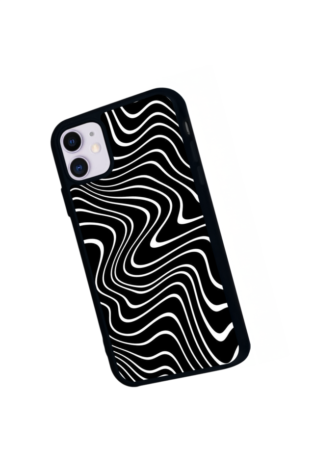 iPhone 11 Uyumlu Çizgi Sanatı Tasarımlı Glossy Premium Kılıf