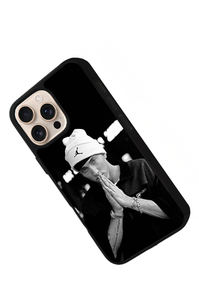 iPhone 15 Pro Uyumlu Eminem Tasarımlı Glossy Premium Kılıf