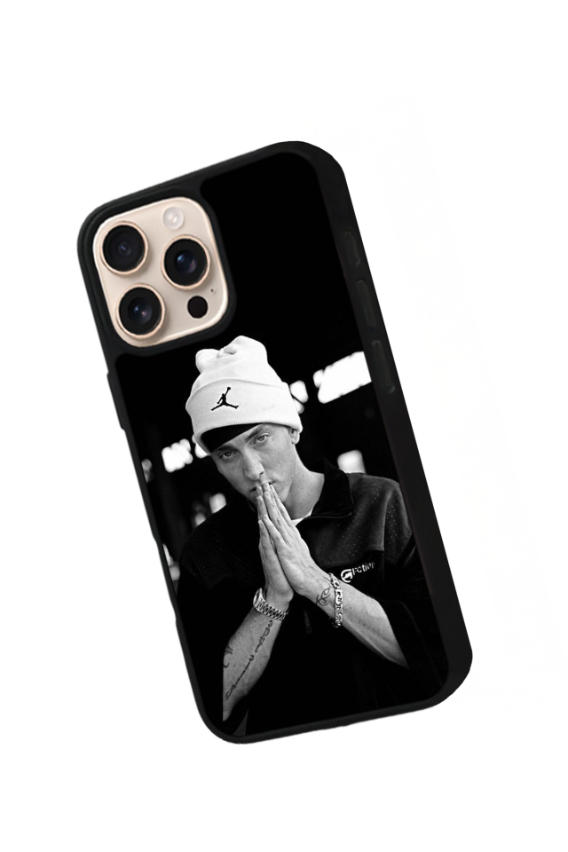 iPhone 15 Pro Uyumlu Eminem Tasarımlı Glossy Premium Kılıf