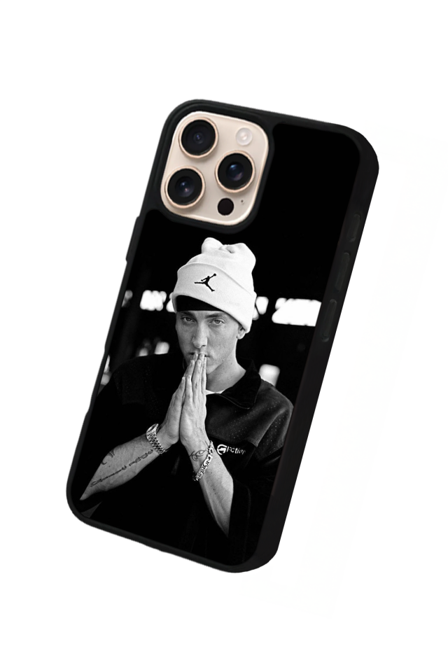 iPhone 15 Pro Uyumlu Eminem Tasarımlı Glossy Premium Kılıf