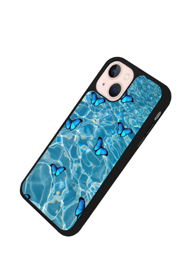 iPhone 15 Plus Uyumlu Kelebek Tasarımlı Glossy Premium Kılıf