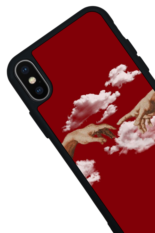 iPhone XS Max Uyumlu Kirmizi Tasarımlı Glossy Premium Kılıf