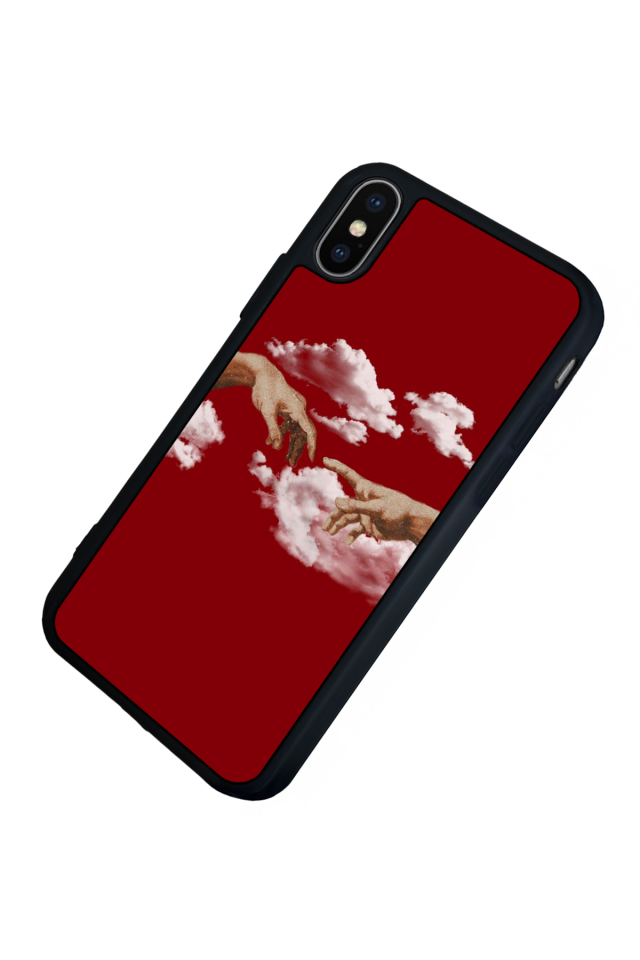 iPhone XS Max Uyumlu Kirmizi Tasarımlı Glossy Premium Kılıf