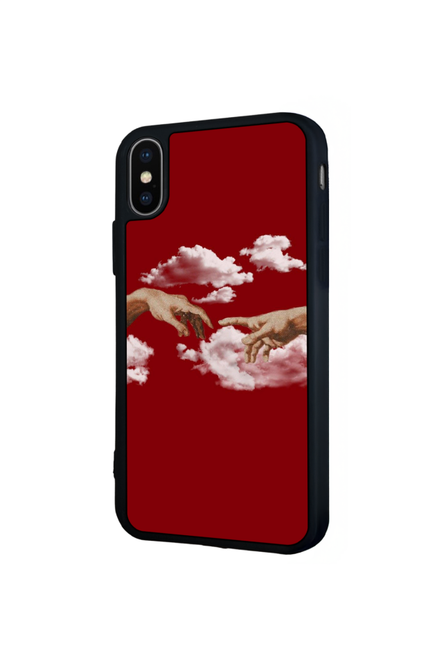 iPhone XS Max Uyumlu Kirmizi Tasarımlı Glossy Premium Kılıf