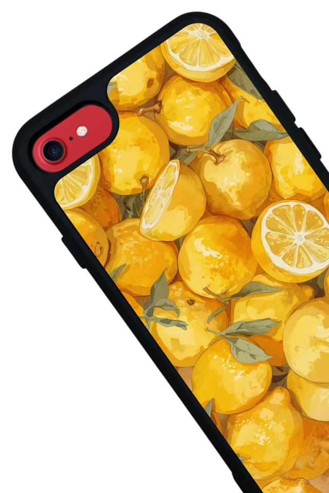 iPhone SE Uyumlu Limon Tasarımlı Glossy Premium Kılıf