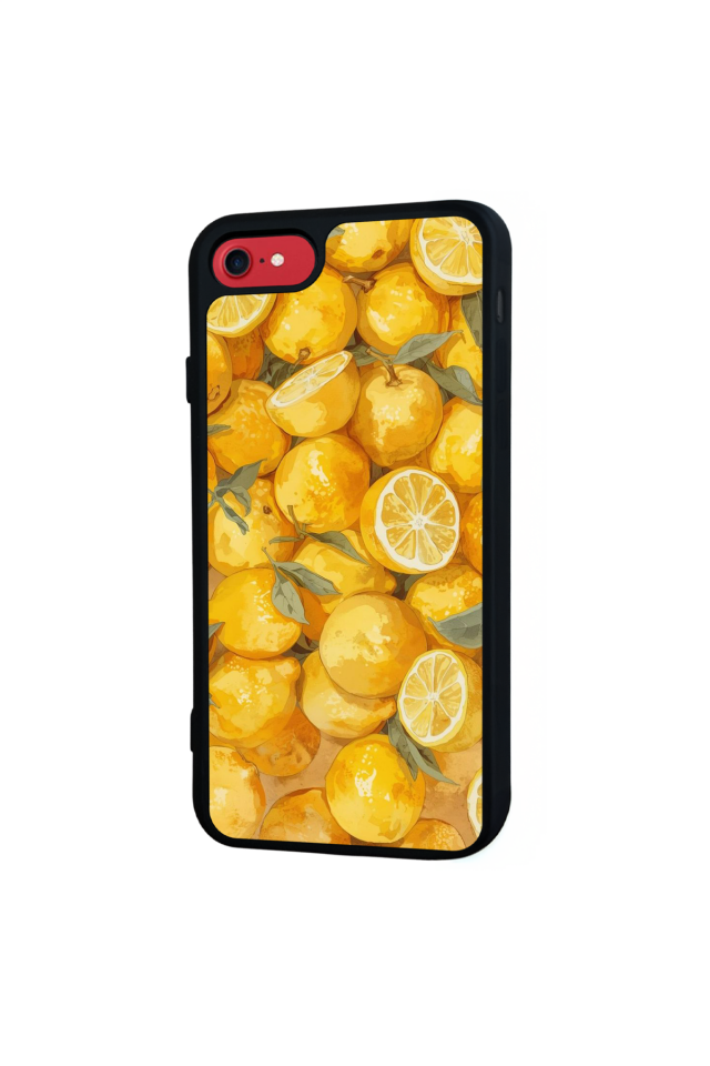 iPhone SE Uyumlu Limon Tasarımlı Glossy Premium Kılıf