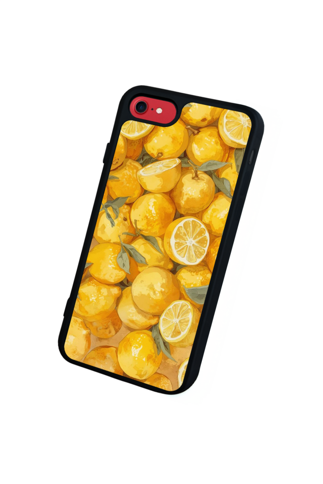 iPhone SE Uyumlu Limon Tasarımlı Glossy Premium Kılıf