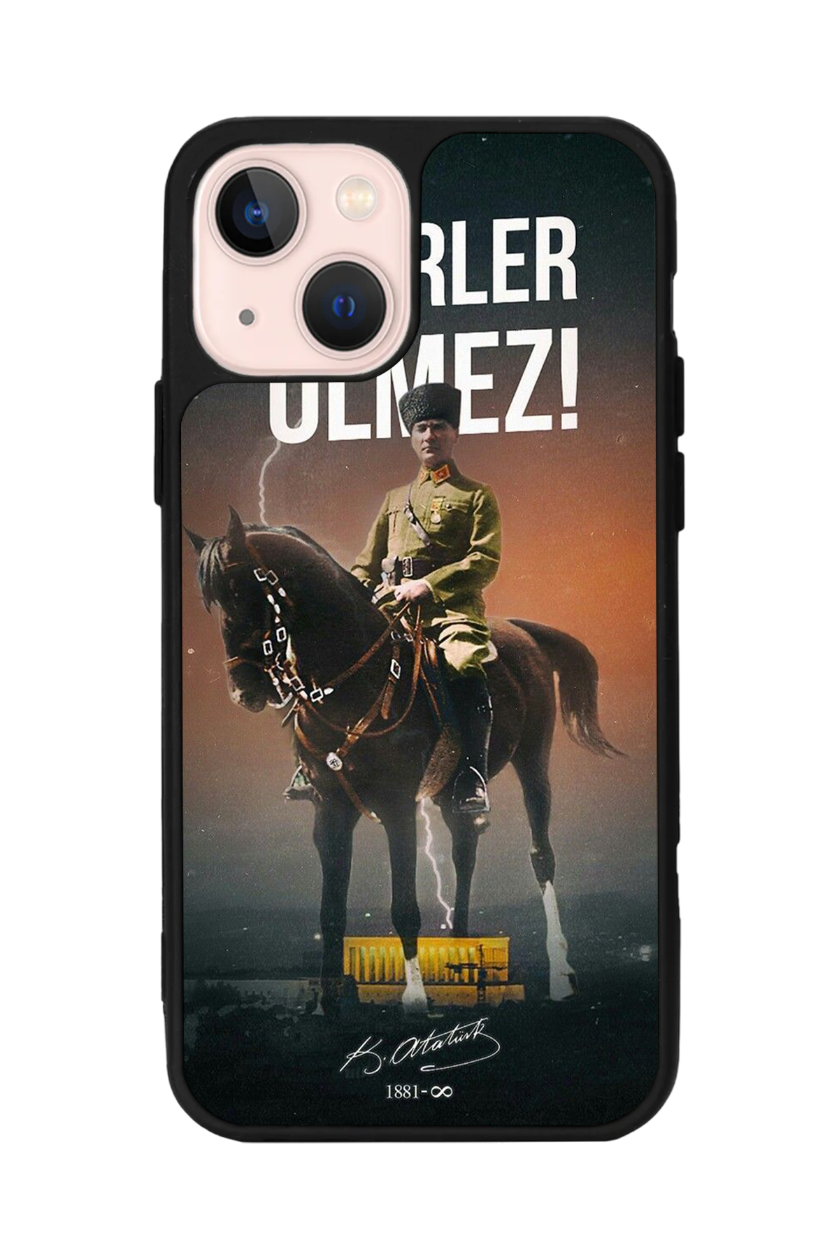 iPhone 13/14 Uyumlu Mustafa Kemal Ataturk Tasarımlı Glossy Premium Kılıf