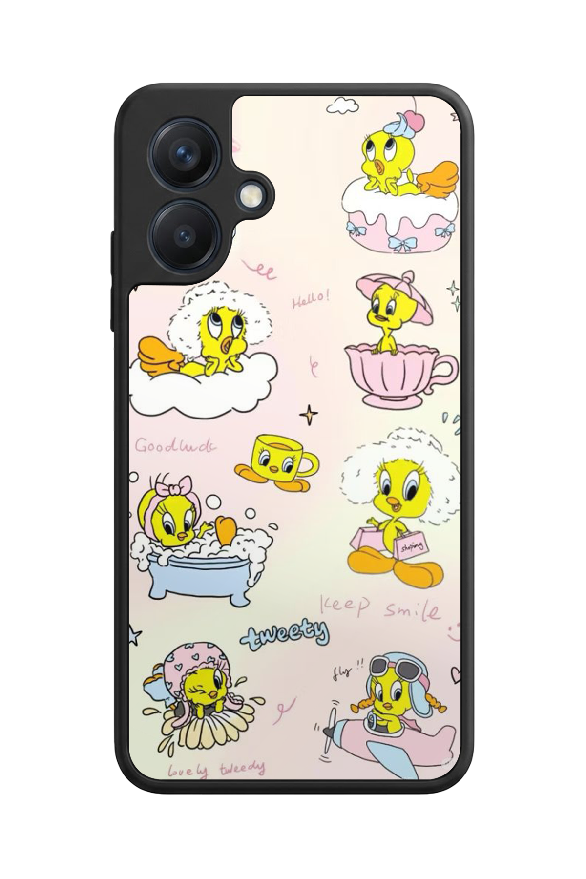 Samsung Galaxy A07 Uyumlu Tweety Tasarımlı Glossy Premium Kılıf