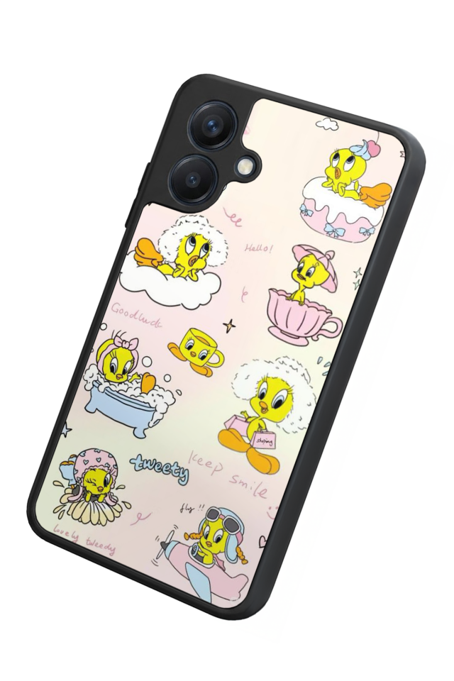 Samsung Galaxy A07 Uyumlu Tweety Tasarımlı Glossy Premium Kılıf