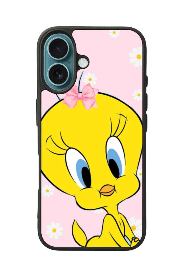 iPhone 16 Uyumlu Tweety Tasarımlı Glossy Premium Kılıf