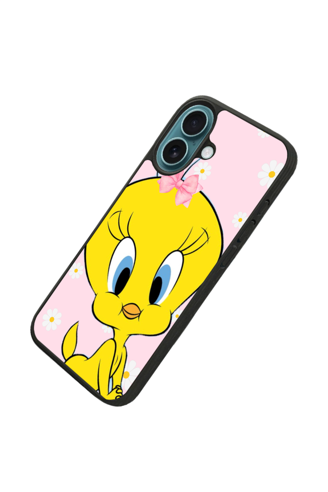 iPhone 16 Uyumlu Tweety Tasarımlı Glossy Premium Kılıf