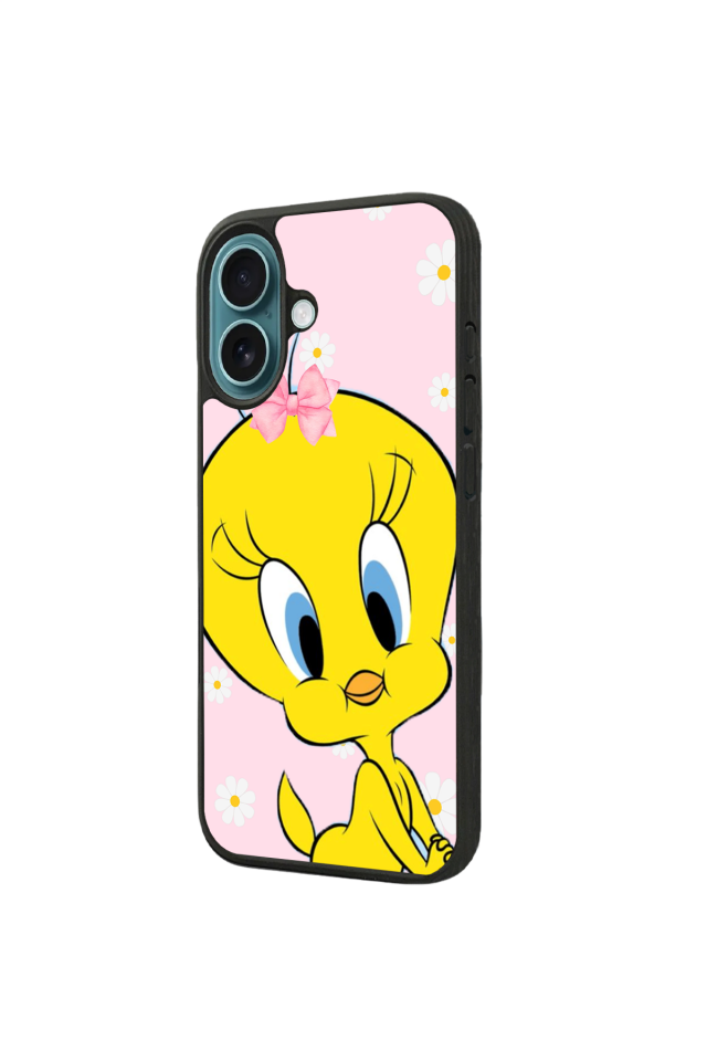 iPhone 16 Uyumlu Tweety Tasarımlı Glossy Premium Kılıf