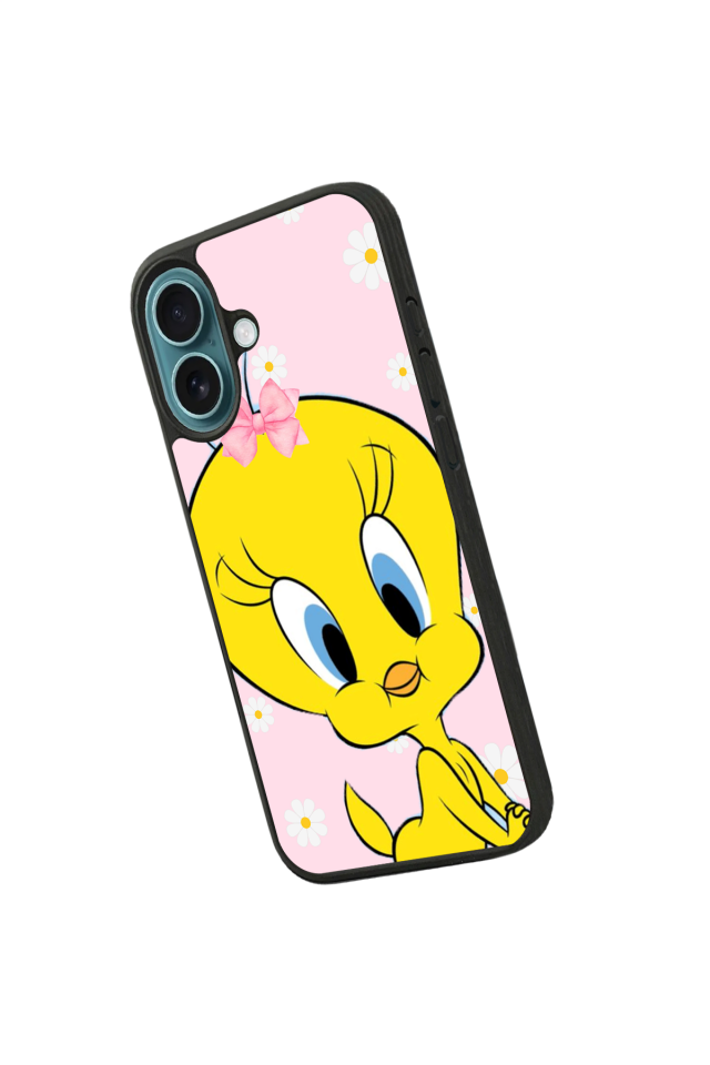 iPhone 16 Uyumlu Tweety Tasarımlı Glossy Premium Kılıf