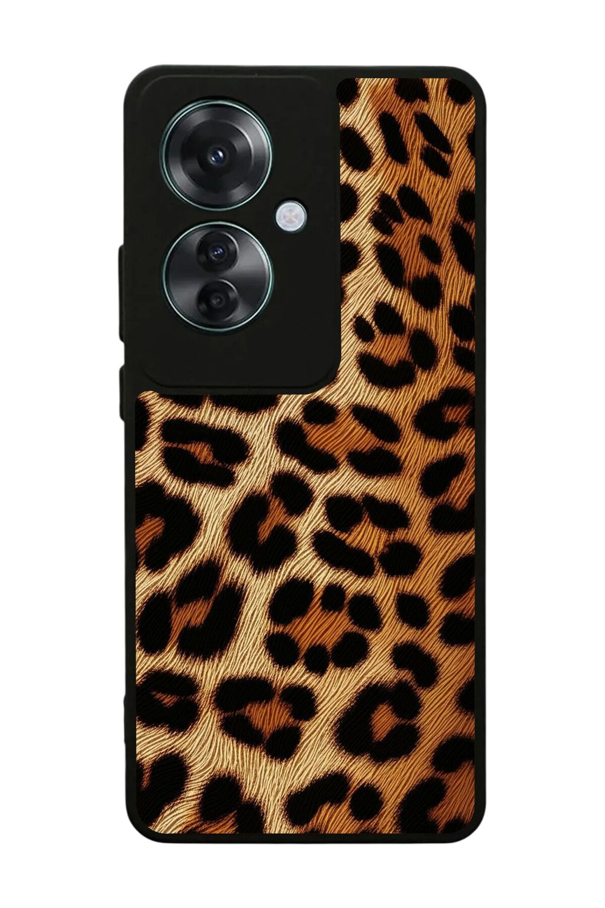 Oppo Reno 11F Uyumlu Leopar Tasarımlı Glossy Premium Kılıf