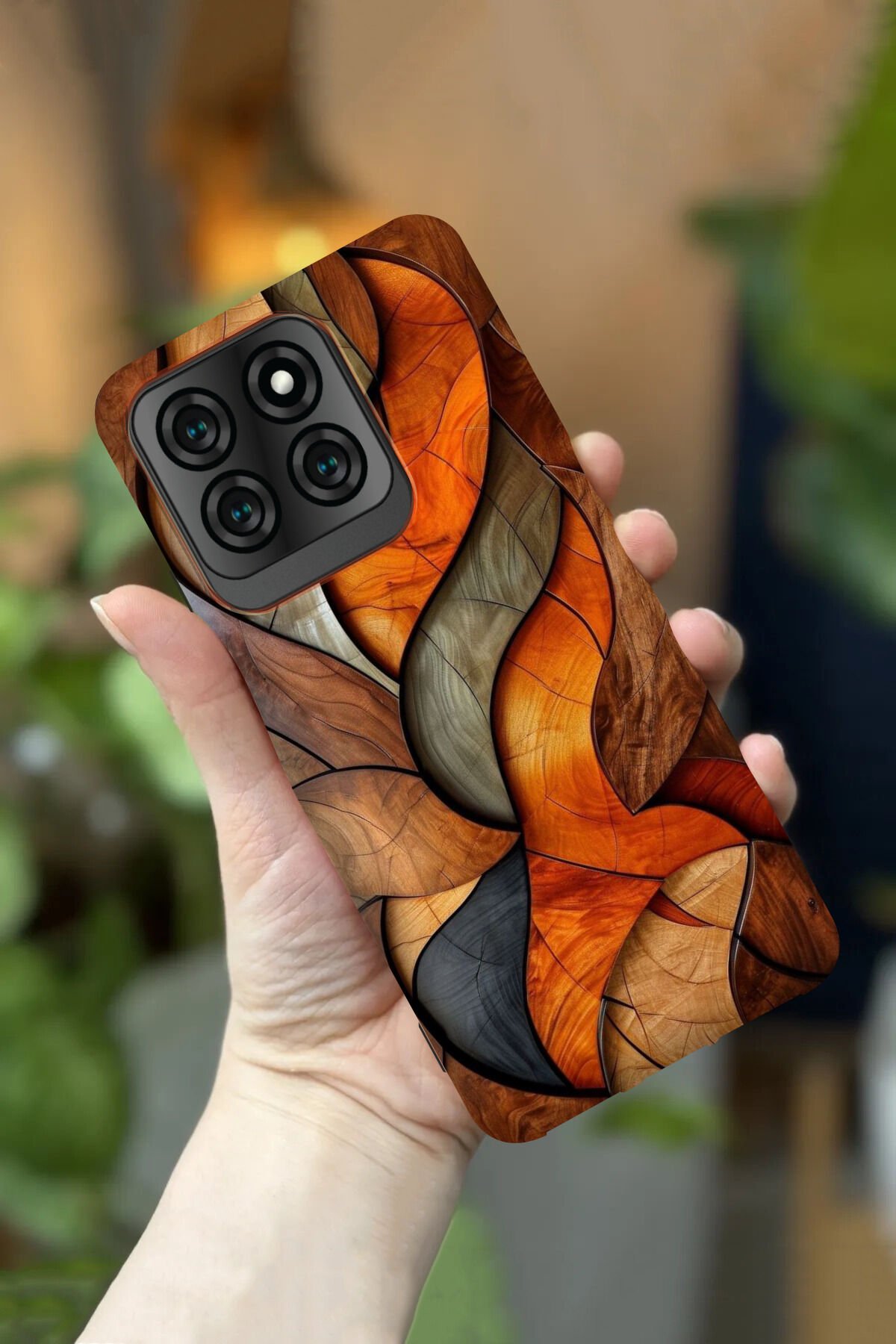 Reeder S71 Uyumlu Kamera Korumalı Sonbahar Rengi Desenli HD Baskılı Silikon Kılıf