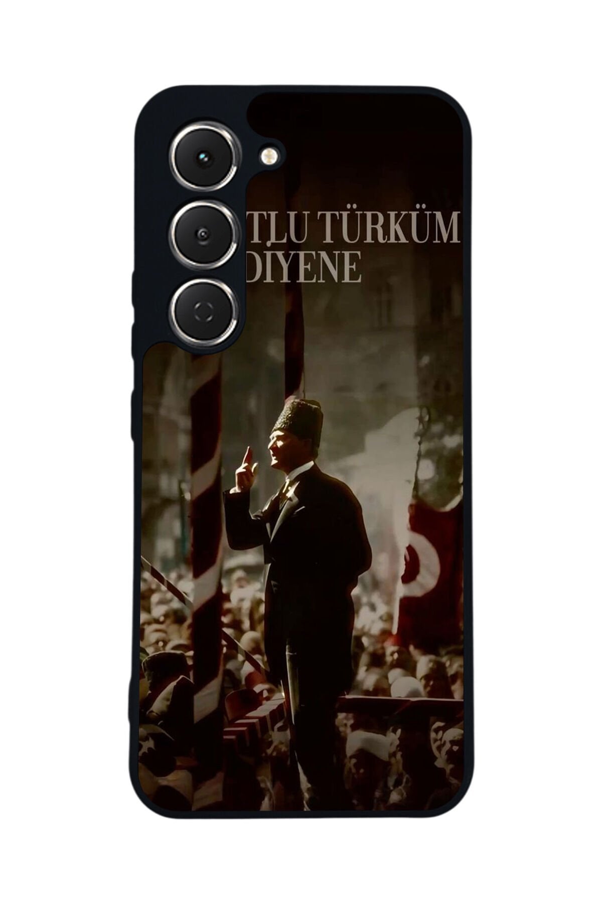 Tecno Spark 40 Pro Uyumlu Mustafa Kemal Ataturk Tasarımlı Glossy Premium Kılıf