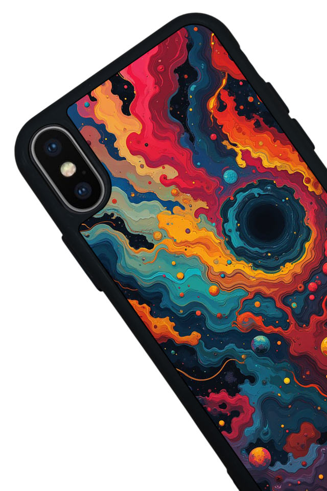 iPhone X/ XS Uyumlu Abstract Tasarımlı Glossy Premium Kılıf