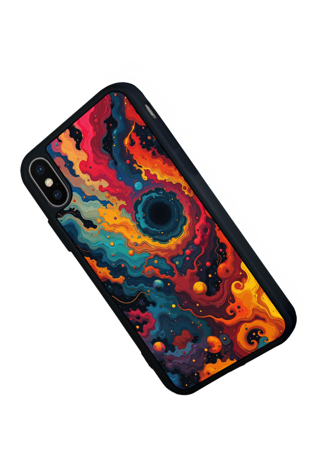 iPhone X/ XS Uyumlu Abstract Tasarımlı Glossy Premium Kılıf