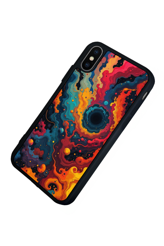iPhone X/ XS Uyumlu Abstract Tasarımlı Glossy Premium Kılıf