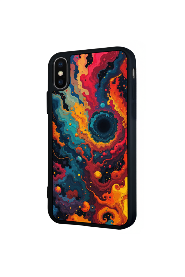 iPhone X/ XS Uyumlu Abstract Tasarımlı Glossy Premium Kılıf