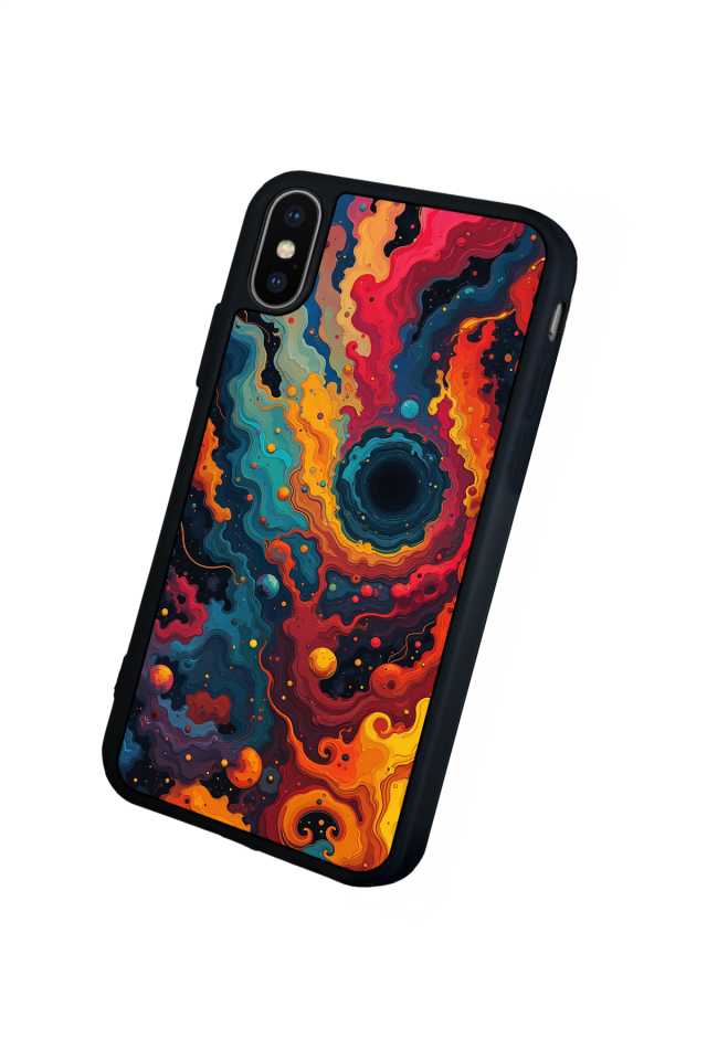 iPhone X/ XS Uyumlu Abstract Tasarımlı Glossy Premium Kılıf