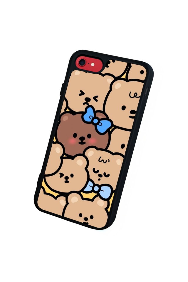 iPhone 8 Uyumlu Ayı Tasarımlı Glossy Premium Kılıf