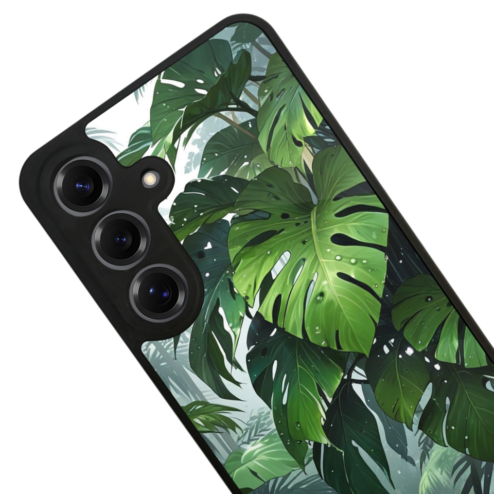 Samsung Galaxy S25 Uyumlu Botanik Tasarımlı Glossy Premium Kılıf