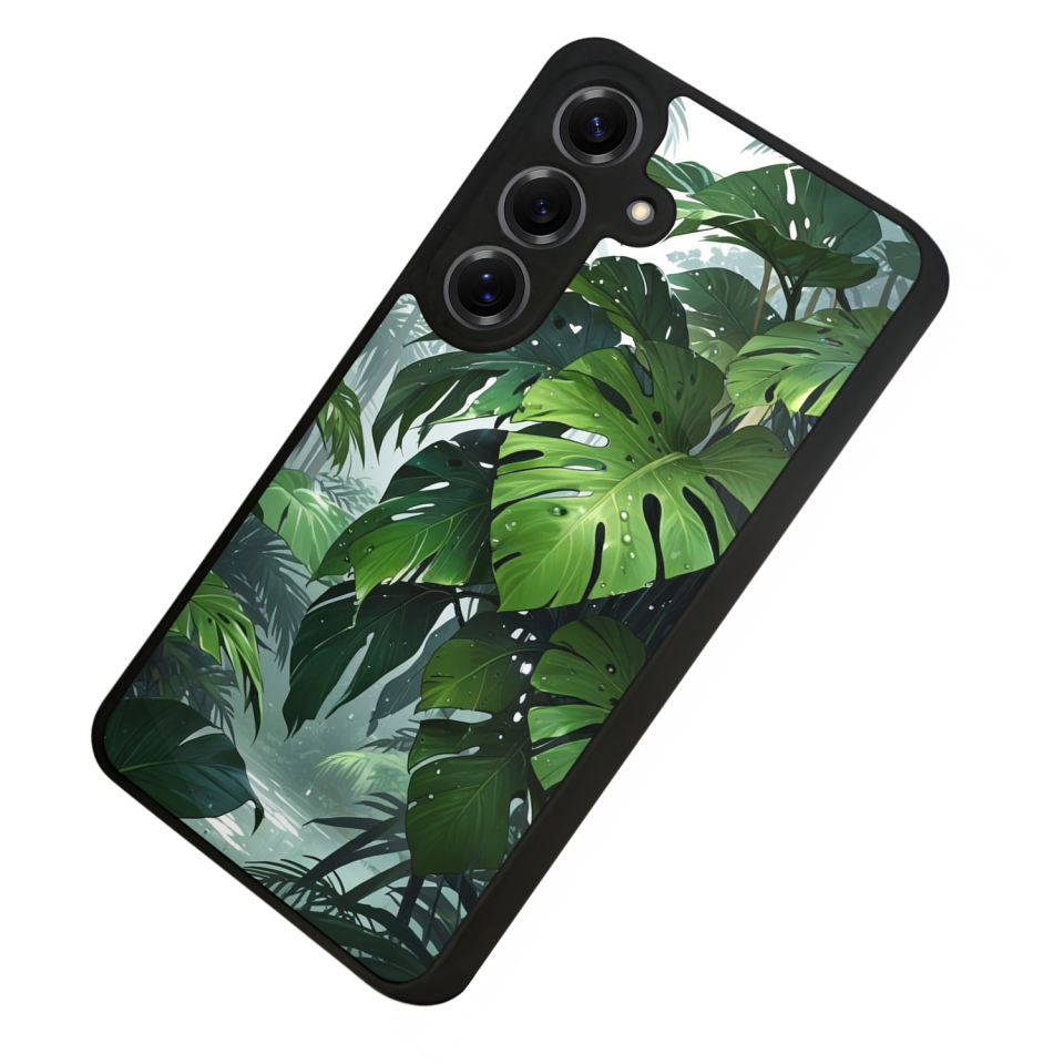 Samsung Galaxy S25 Uyumlu Botanik Tasarımlı Glossy Premium Kılıf