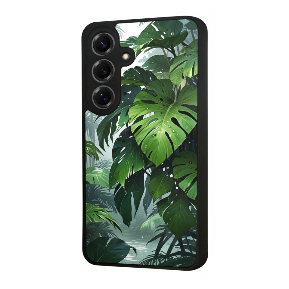 Samsung Galaxy S25 Uyumlu Botanik Tasarımlı Glossy Premium Kılıf