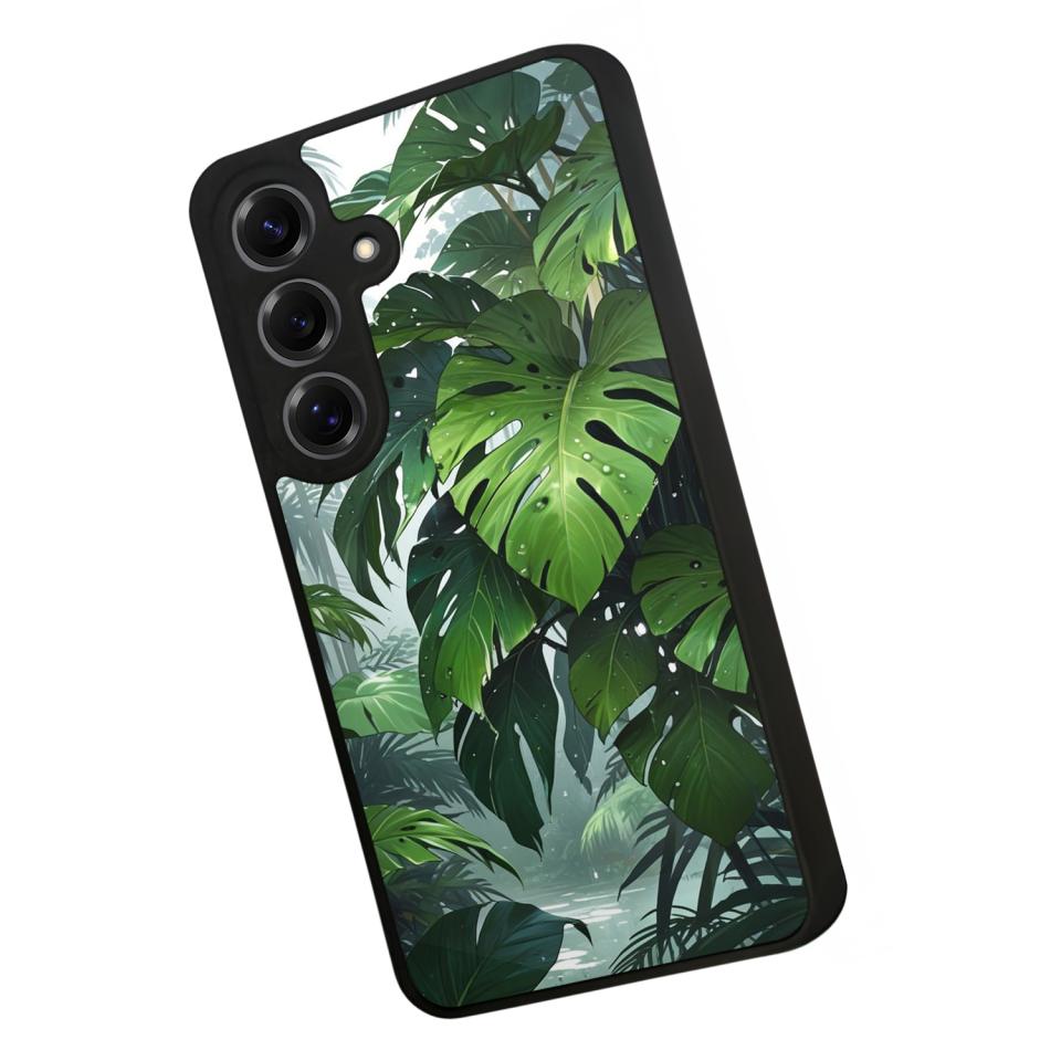 Samsung Galaxy S25 Uyumlu Botanik Tasarımlı Glossy Premium Kılıf