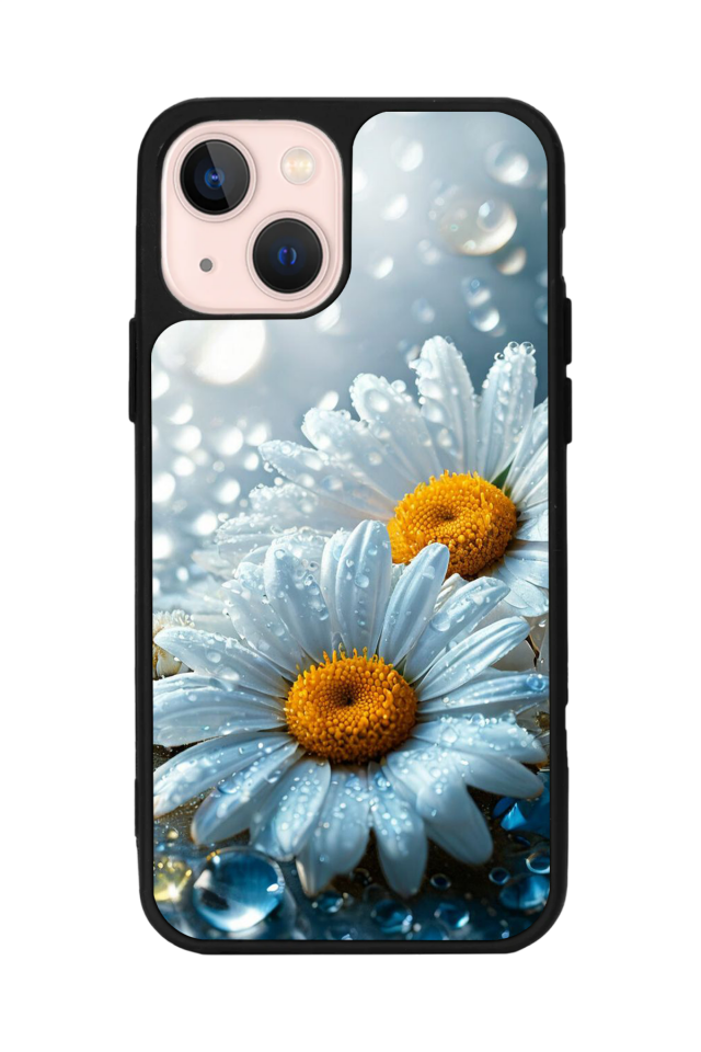 iPhone 13 Mini Uyumlu Cicek Tasarımlı Glossy Premium Kılıf