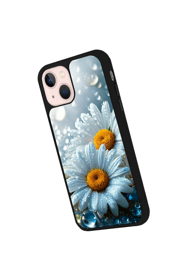 iPhone 13 Mini Uyumlu Cicek Tasarımlı Glossy Premium Kılıf