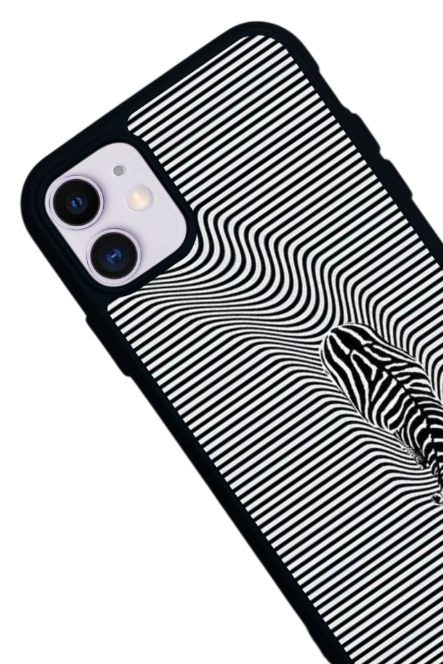 iPhone 11 Uyumlu Çizgi Sanatı Tasarımlı Glossy Premium Kılıf