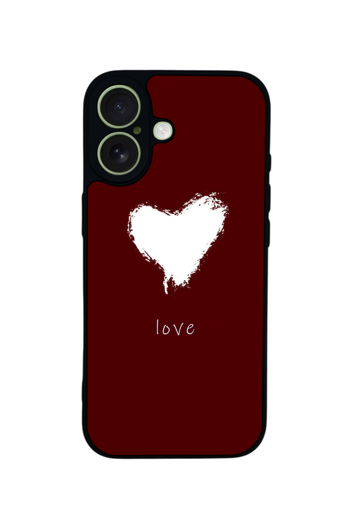 iPhone 17 Uyumlu Kalp Love Tasarımlı Glossy Premium Kılıf