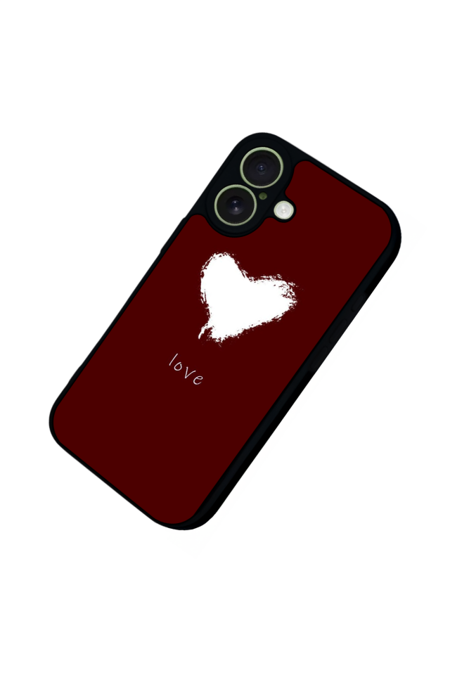 iPhone 17 Uyumlu Kalp Love Tasarımlı Glossy Premium Kılıf