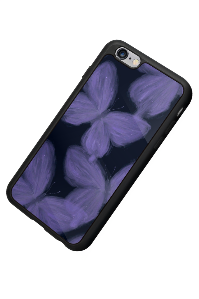 iPhone 6s Plus Uyumlu Kelebek Tasarımlı Glossy Premium Kılıf