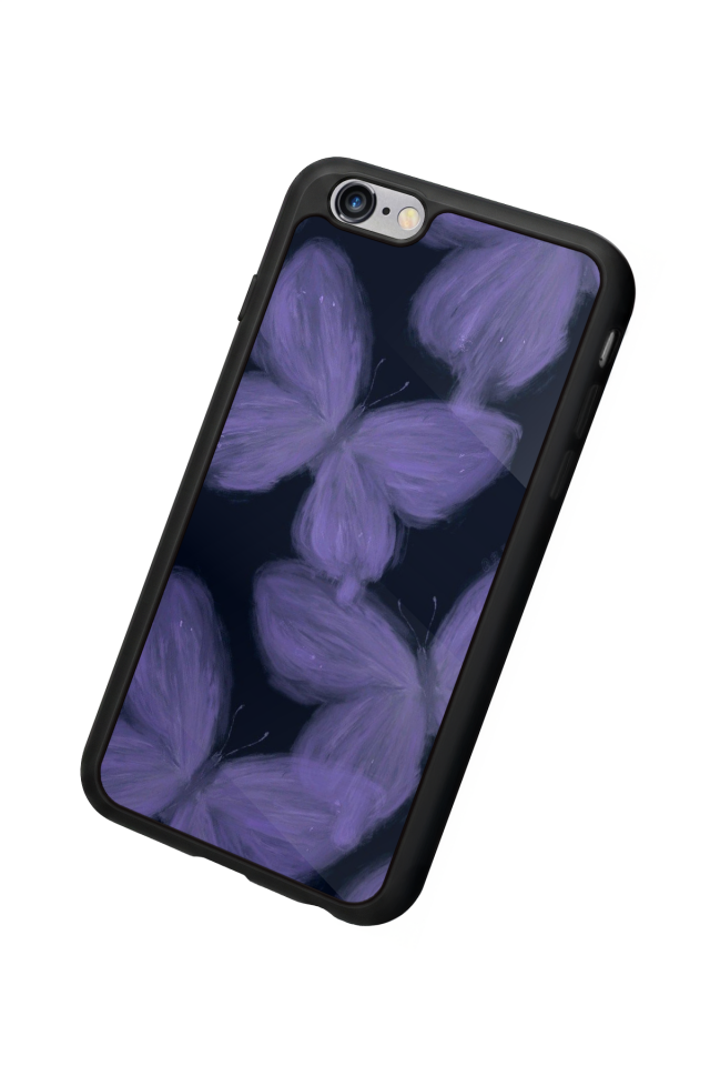iPhone 6s Plus Uyumlu Kelebek Tasarımlı Glossy Premium Kılıf