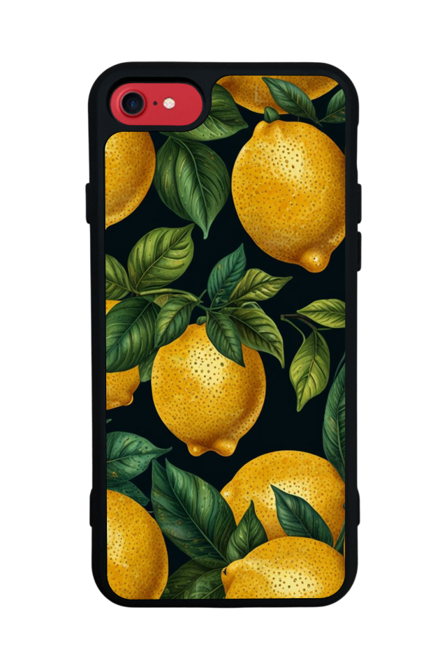 iPhone SE Uyumlu Limon Tasarımlı Glossy Premium Kılıf