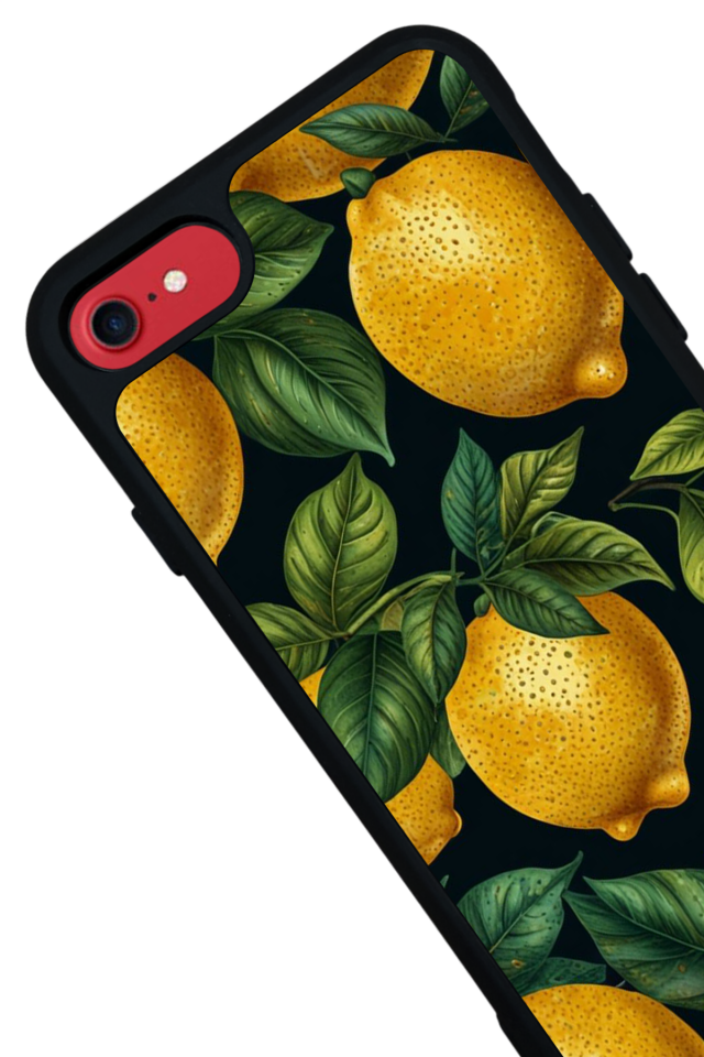 iPhone SE Uyumlu Limon Tasarımlı Glossy Premium Kılıf