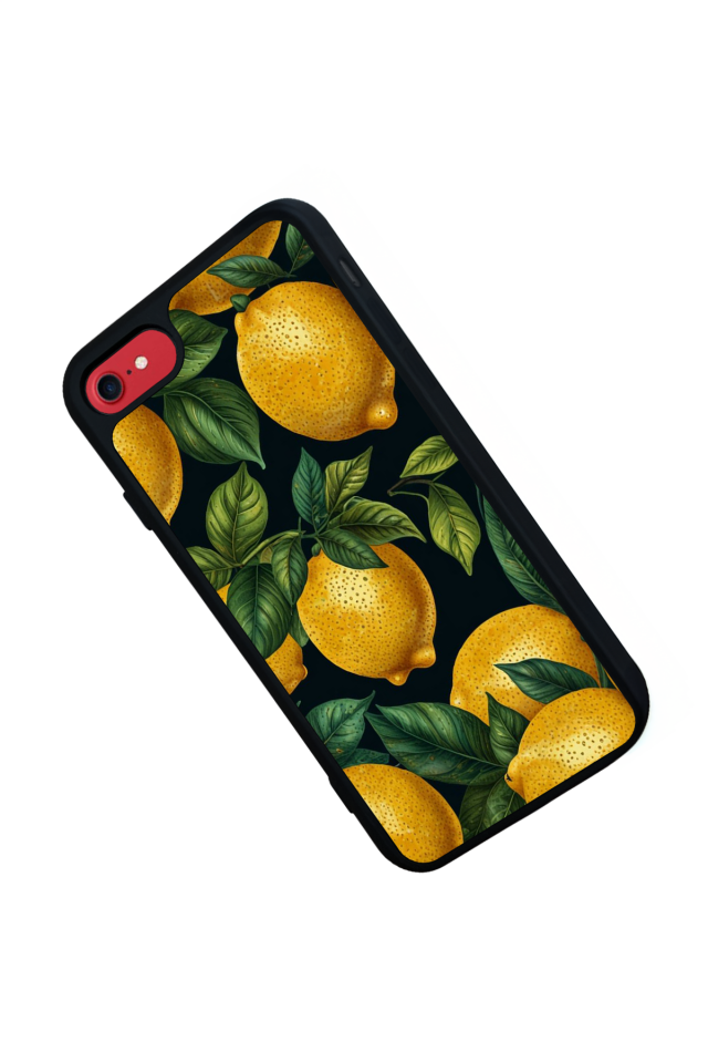 iPhone SE Uyumlu Limon Tasarımlı Glossy Premium Kılıf