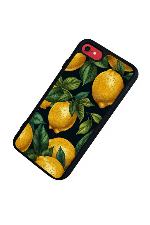 iPhone SE Uyumlu Limon Tasarımlı Glossy Premium Kılıf