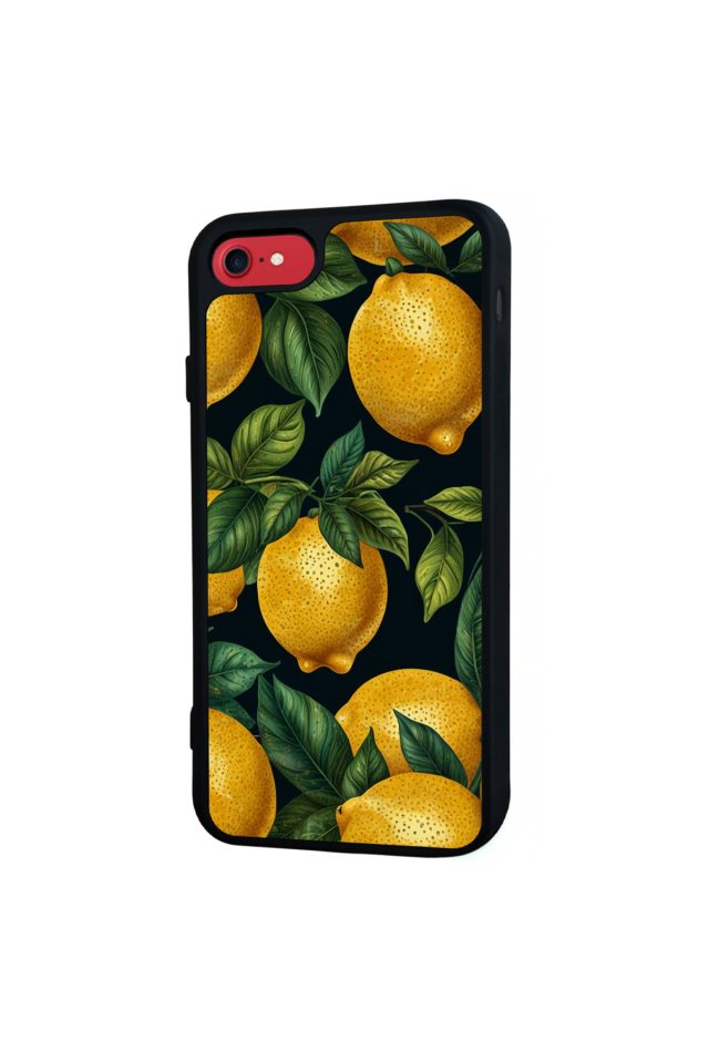 iPhone SE Uyumlu Limon Tasarımlı Glossy Premium Kılıf