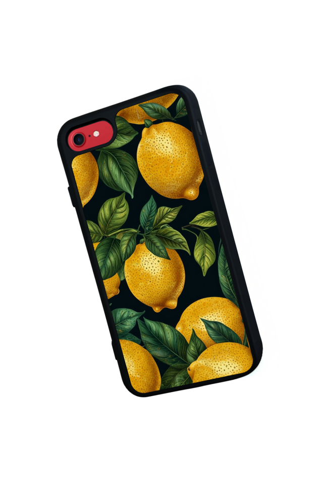 iPhone SE Uyumlu Limon Tasarımlı Glossy Premium Kılıf