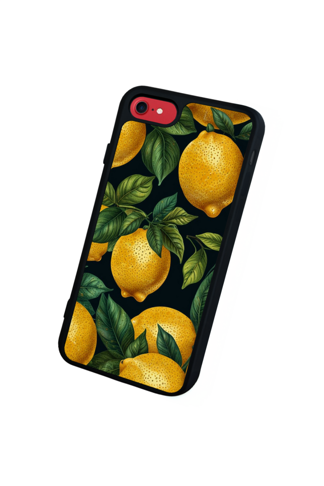 iPhone SE Uyumlu Limon Tasarımlı Glossy Premium Kılıf